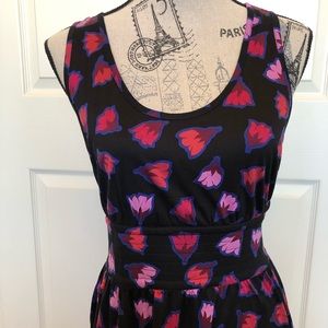 Marc by Marc Jacobs Black Silk Dress w/ Flowers